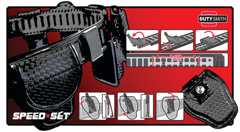 With the new Duty Smith SpeedSet belt and accessories, you can quickly adjust placement and gear 'on the go.'