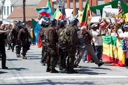 Frederick County Sheriff Chuck Jenkins takes a step during protests last weekend. Frederick County Sheriff Chuck Jenkins takes a step during protests last weekend.
