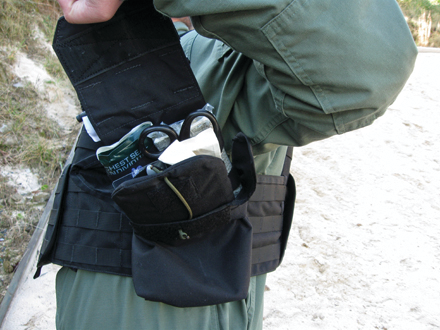 Blue Force Gear Trauma Kit NOW shown mounted and open.