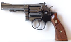S&WK-38 Combat Masterpiece .38 revolver, later known as the Model 15. S&WK-38 Combat Masterpiece .38 revolver, later known as the Model 15.