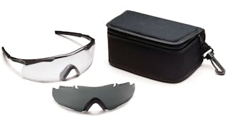 The Aegis ARC Compact Eyeshield Field Kit now offers a sleek new lens shape, two frame sizes, and serialized lenses on top of the highest level of ballistic impact protection.