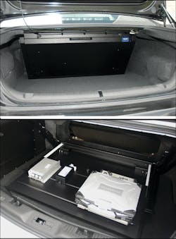 Havis, Inc. Fold-down Trunk Tray System for Cruisers