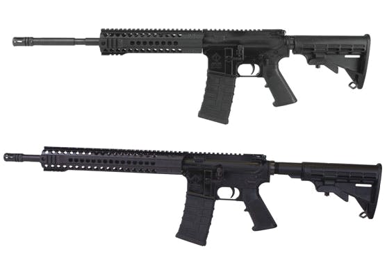 The first two rifles in ATI&apos;s new product line of HD-16s.