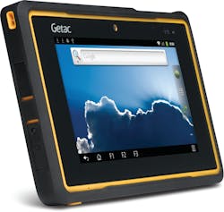 The Getac Z710 rugged Android tablet.