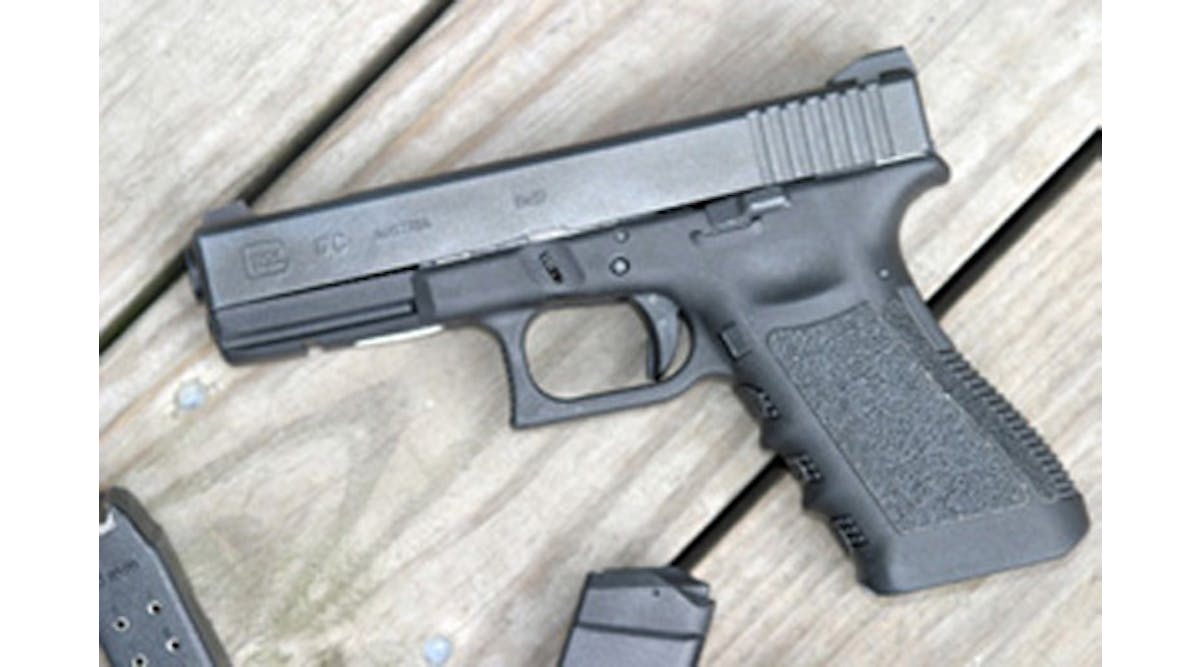Variations of the Glock handgun in 9mm, .40S&amp;W and .45ACP were the most common handguns seen carried by security around the DNC.