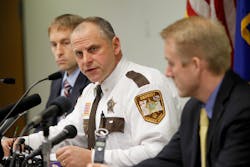 Morrison County Sheriff Michel Wetzel describes the brutal shooting by Byron David in Little Falls, Minn. on Nov. 26. Morrison County Sheriff Michel Wetzel describes the brutal shooting by Byron David in Little Falls, Minn. on Nov. 26.