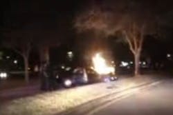 Two Jupiter police officers were able to pull the driver and back passenger to safety. Two Jupiter police officers were able to pull the driver and back passenger to safety.