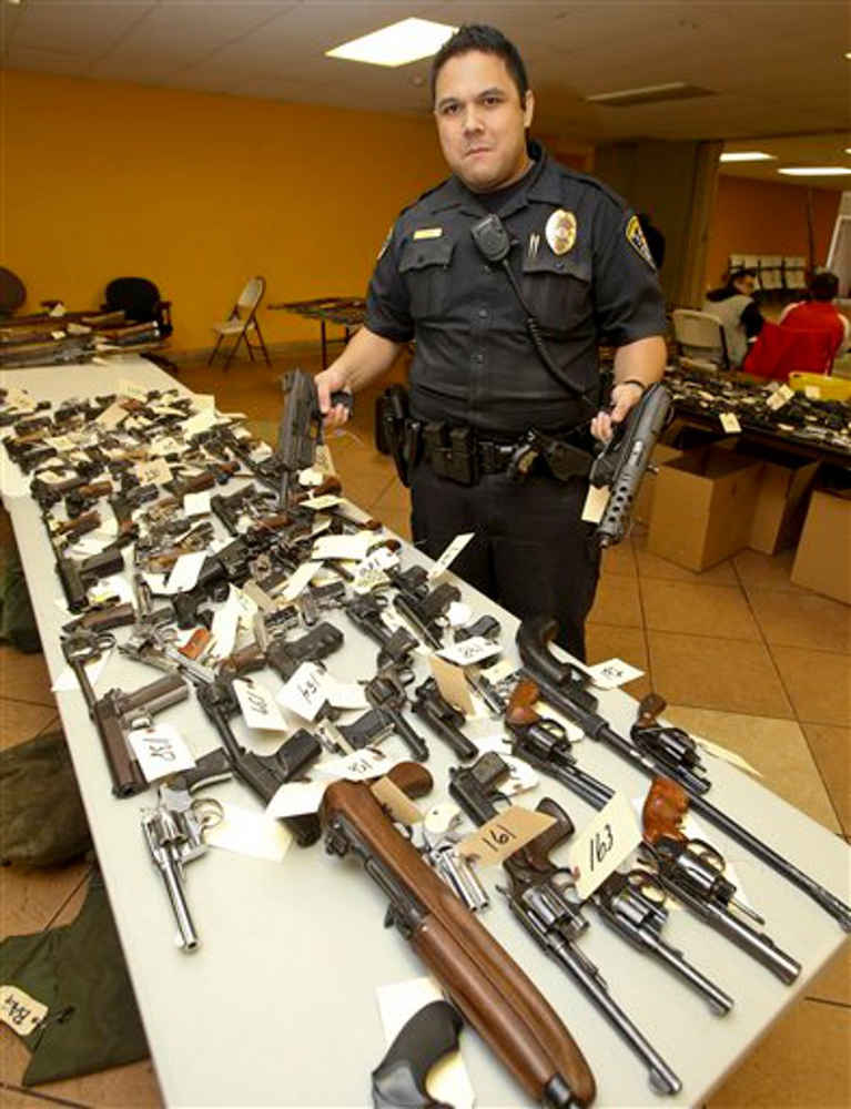 San Diego Gun Buyback Nets a Record 364 Weapons Officer