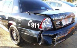 Police say a young woman learned a valuable lesson after she rammed a police cruiser while she was texting and driving. Police say a young woman learned a valuable lesson after she rammed a police cruiser while she was texting and driving.