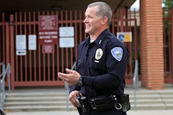 Fontana, Calif. Unified School District Police Chief Billy Green speaks to media on Jan. 23 about arming school officers with semiautomatic rifles. Fontana, Calif. Unified School District Police Chief Billy Green speaks to media on Jan. 23 about arming school officers with semiautomatic rifles.