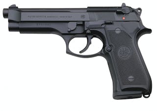 In 1985, the Beretta 92F 9mm pistol was selected to replace the Government Model 1911 .45ACP.