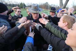 Connecticut State Police spokesman Lt. J. Paul Vance talks to reporters on Dec. 15 following the Newtown school shooting.