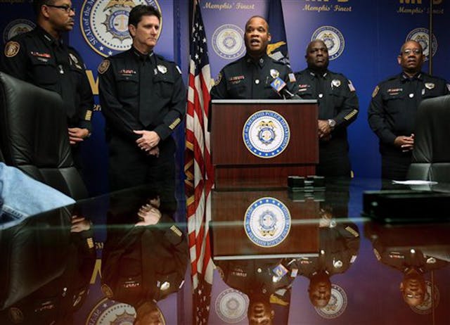 Memphis Police Director Toney Armstrong speaks during a news conference on Jan. 22 regarding a fatal police-involved shooting.