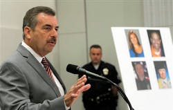 Los Angeles Police Chief Charlie Beck speaks at a new conference on Feb. 19. Los Angeles Police Chief Charlie Beck speaks at a new conference on Feb. 19.