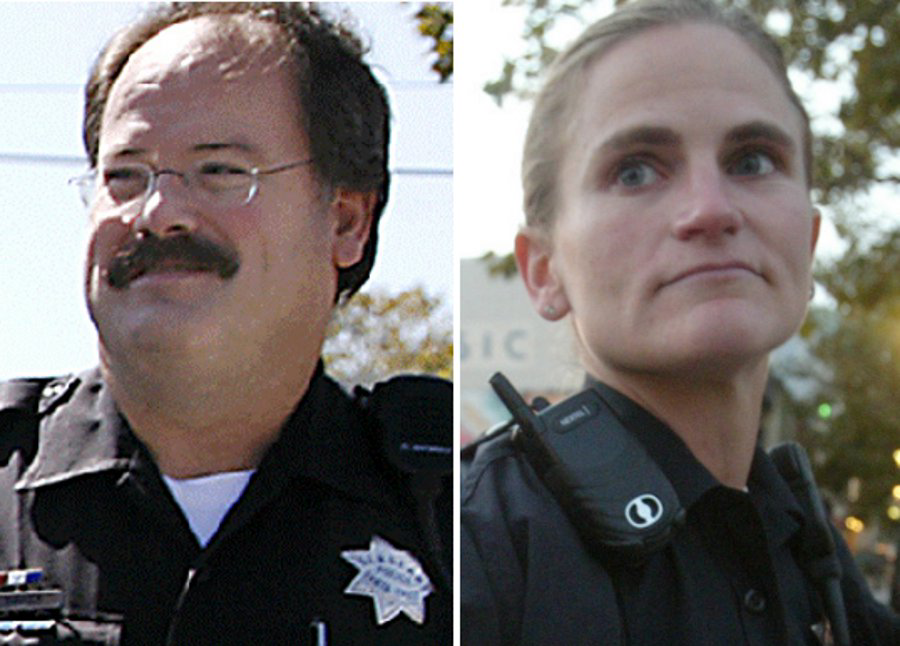 Sgt. Loran 'Butch' Baker, left, and Detective Elizabeth Butler