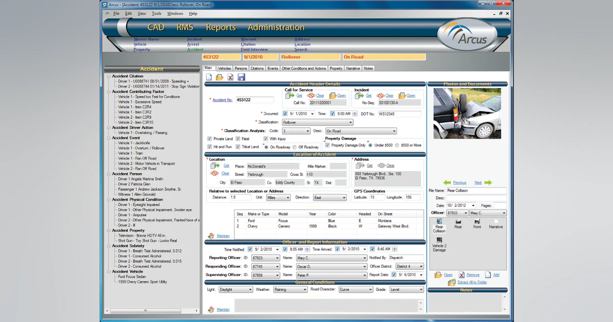 Arcus Records Management System | Officer