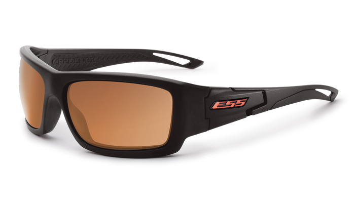 Credence Black Frame Mirrored Copper Lenses Side