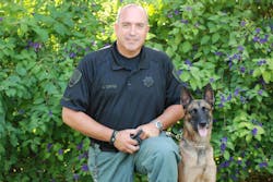 Sgt. Gilbert Cortez is seen with K-9 partner Mattie. Sgt. Gilbert Cortez is seen with K-9 partner Mattie.
