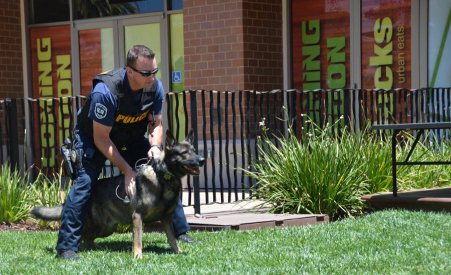 Galt, Calif. Police Officer Kevin Tonn, who was killed in the line of duty on Jan. 15, is seen with his K-9 partner Yaro.