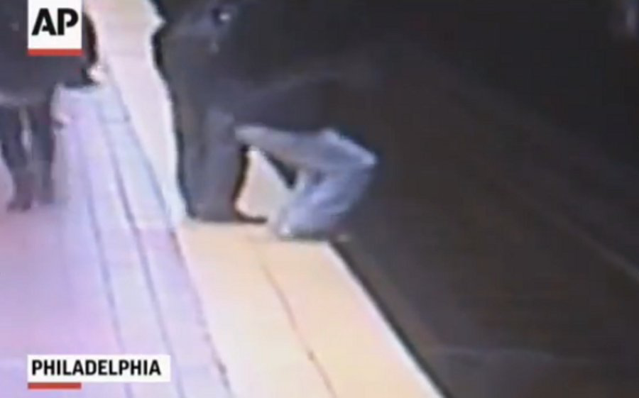 Man Jumps Onto Philly Subway Tracks to Rescue Stranger | Officer
