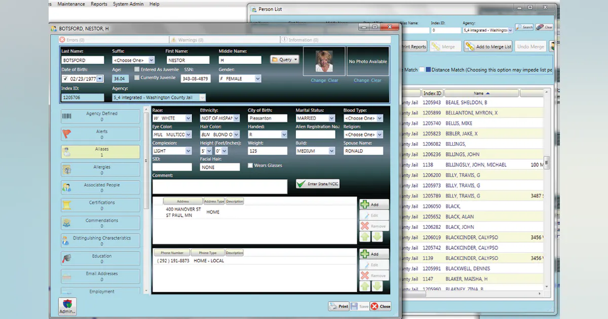 Police Rms Interface End-To-End Platform (JailRECORDS, Total Enforcement RMS, TotalCommand ...