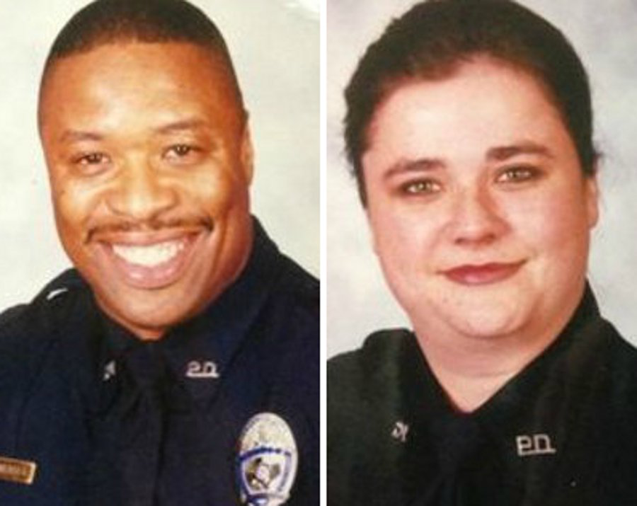 Lt. Dennis Walker, left, and Sgt. Jennifer Simpson-Castenada