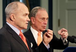 NYPD Commissioner Raymond Kelly, left, and Mayor Michael Bloomberg hold a news conference on April 25.