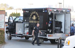 Flagstaff, Ariz., police responding to a bomb threat at the Flagstaff Post Office on Postal Boulevard on April 11. Flagstaff, Ariz., police responding to a bomb threat at the Flagstaff Post Office on Postal Boulevard on April 11.