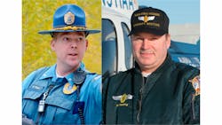 Trooper Tage Toll, left, and Pilot Mel Nading Trooper Tage Toll, left, and Pilot Mel Nading