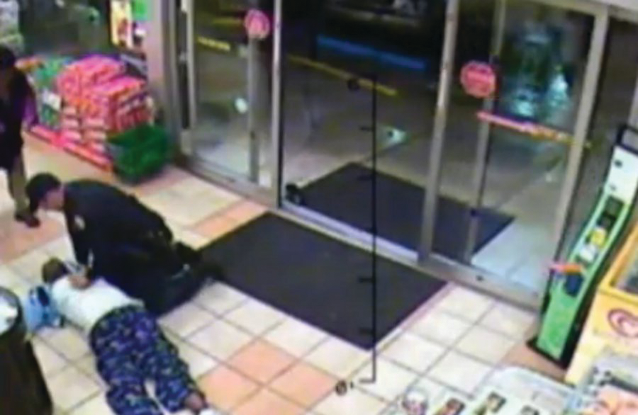 Forest Park Officer Christopher Simmons preformed CPR on a man inside a gas station convenience store on Feb. 26.