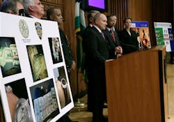 NYPD Commissioner Raymond Kelly,right center, answers questions during a new conference at the department's headquarters on April 12. NYPD Commissioner Raymond Kelly,right center, answers questions during a new conference at the department's headquarters on April 12.
