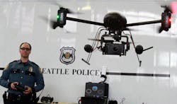 In February, Seattle Mayor Mike McGinn ordered the police department to abandon its unmanned aerial vehicle program after residents and privacy advocates protested. In February, Seattle Mayor Mike McGinn ordered the police department to abandon its unmanned aerial vehicle program after residents and privacy advocates protested.
