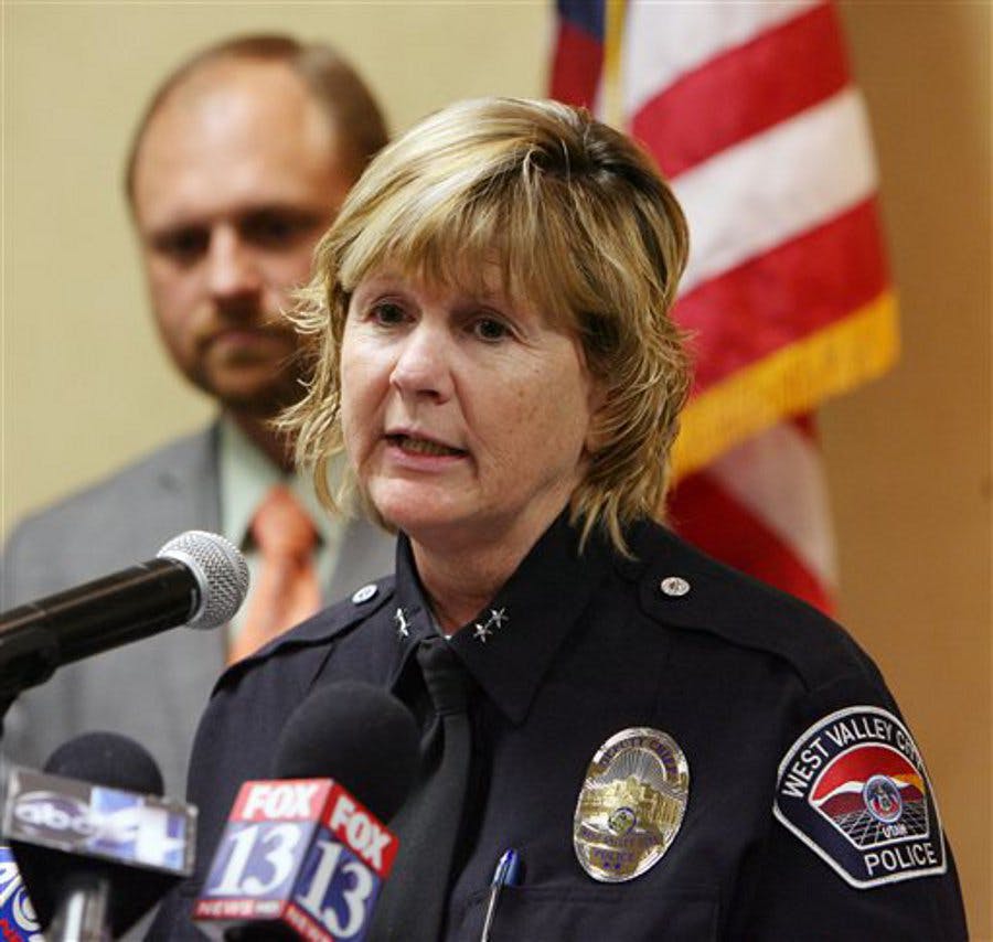 Acting police chief, Anita Schwemmer, announces that West Valley City Police Department is requesting an independent investigation by the FBI on April 3.