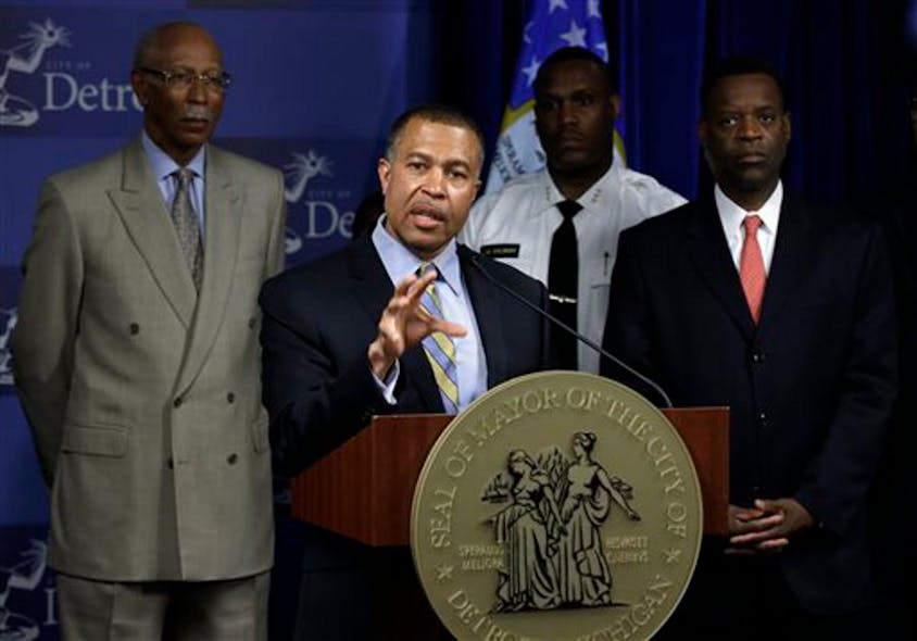 Detroit Police Chief James Craig speaks during a news conference.