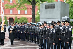 The names of two fallen officers were honored during the annual Unveiling Ceremony at the National Law Enforcement Officers Memorial in Washington, D.C. on April 30. (National Law Enforcement Officers Memorial Fund)