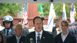 National Law Enforcement Officers Memorial Fund Chairman and CEO Craig Floyd speaks at the Unveiling Ceremony. (National Law Enforcement Officers Memorial Fund)