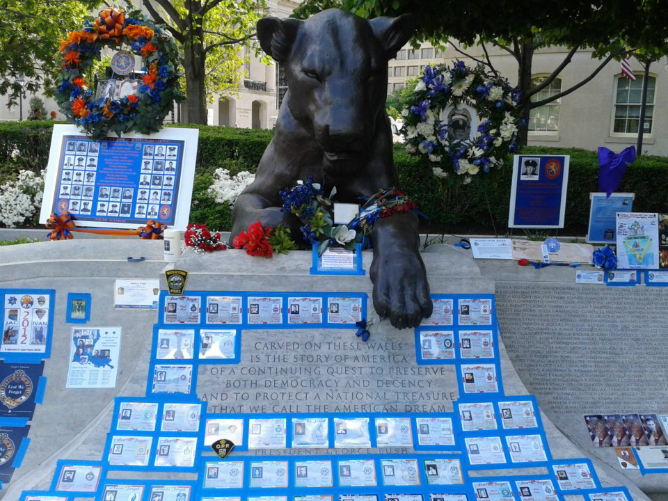 The names of 321 fallen officers were dedicated on the walls of the National Law Enforcement Officers Memorial in Washington, D.C. during the 25th Annual Candlelight Vigil.