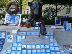 The names of 321 fallen officers were dedicated on the walls of the National Law Enforcement Officers Memorial in Washington, D.C. during the 25th Annual Candlelight Vigil. The names of 321 fallen officers were dedicated on the walls of the National Law Enforcement Officers Memorial in Washington, D.C. during the 25th Annual Candlelight Vigil.