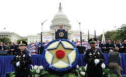 President Barack Obama speaks during the 32nd Annual National Peace Officers' Memorial Service at the West Front Lawn of the U.S. Capitol on May 15 in Washington, D.C. President Barack Obama speaks during the 32nd Annual National Peace Officers' Memorial Service at the West Front Lawn of the U.S. Capitol on May 15 in Washington, D.C.