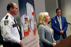 Amanda, center, flanked by Hennepin County Sheriff Rich Stanek left and and North Memorial E.R. Dr. Dave Roberts speaks about her addiction to pain killers, and her uses of heroin during a press conference at North Memorial Hospital in Robbinsdale, Minn. on June 4. Amanda, center, flanked by Hennepin County Sheriff Rich Stanek left and and North Memorial E.R. Dr. Dave Roberts speaks about her addiction to pain killers, and her uses of heroin during a press conference at North Memorial Hospital in Robbinsdale, Minn. on June 4.