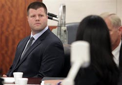 Former Houston Police Officer Drew Ryser looks on during the first day of his trial on June 3. Former Houston Police Officer Drew Ryser looks on during the first day of his trial on June 3.
