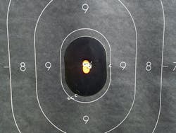 A sub-1/2-MOA group at 100 yards A sub-1/2-MOA group at 100 yards
