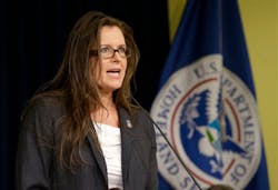 Alysa D. Erichs, special agent in charge of U.S. Immigration and Customs Enforcement’s Homeland Security Investigations office in Miami, speaks during a news conference on July 9 in Miami. Alysa D. Erichs, special agent in charge of U.S. Immigration and Customs Enforcement’s Homeland Security Investigations office in Miami, speaks during a news conference on July 9 in Miami.