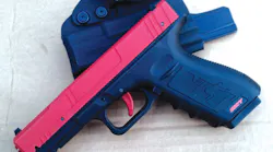 The SIRT pistol uses both red and green lasers to give the shooter positive feedback.