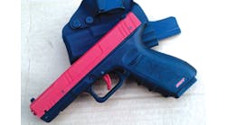 The SIRT pistol uses both red and green lasers to give the shooter positive feedback.