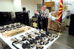 Maricopa County Sheriff Joe Arpaio announced that his deputies would be carrying new AR-15 rifles both on and off duty on Aug. 8 in Phoenix, Ariz. Maricopa County Sheriff Joe Arpaio announced that his deputies would be carrying new AR-15 rifles both on and off duty on Aug. 8 in Phoenix, Ariz.