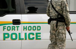 A U.S. Army police officer stands patrol outside the the Lawrence H. Williams Judicial Center where the court martial of U.S. Army Maj. Nidal Malik Hasan is underway on Aug. 21 in Fort Hood, Texas. A U.S. Army police officer stands patrol outside the the Lawrence H. Williams Judicial Center where the court martial of U.S. Army Maj. Nidal Malik Hasan is underway on Aug. 21 in Fort Hood, Texas.