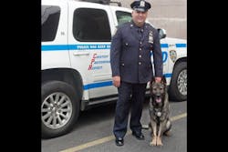 Officer Edwin Ramirez poses with his partner 'Diesel,' a seven-year-old German shepherd. Officer Edwin Ramirez poses with his partner 'Diesel,' a seven-year-old German shepherd.