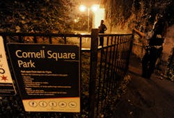 Dtectives investigate the scene where a number of people, including a 3-year-old child, were shot in a city park on the south side of Chicago on Sept. 19. Dtectives investigate the scene where a number of people, including a 3-year-old child, were shot in a city park on the south side of Chicago on Sept. 19.