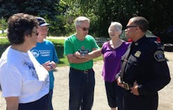 Detroit Police Chief James Craig speaks with residents of the city's Rosedale and North Rosedale Park neighborhoods. Detroit Police Chief James Craig speaks with residents of the city's Rosedale and North Rosedale Park neighborhoods.